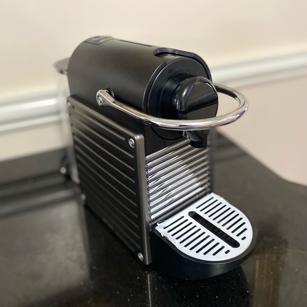 Nespresso Espresso Machine in Black and Silver